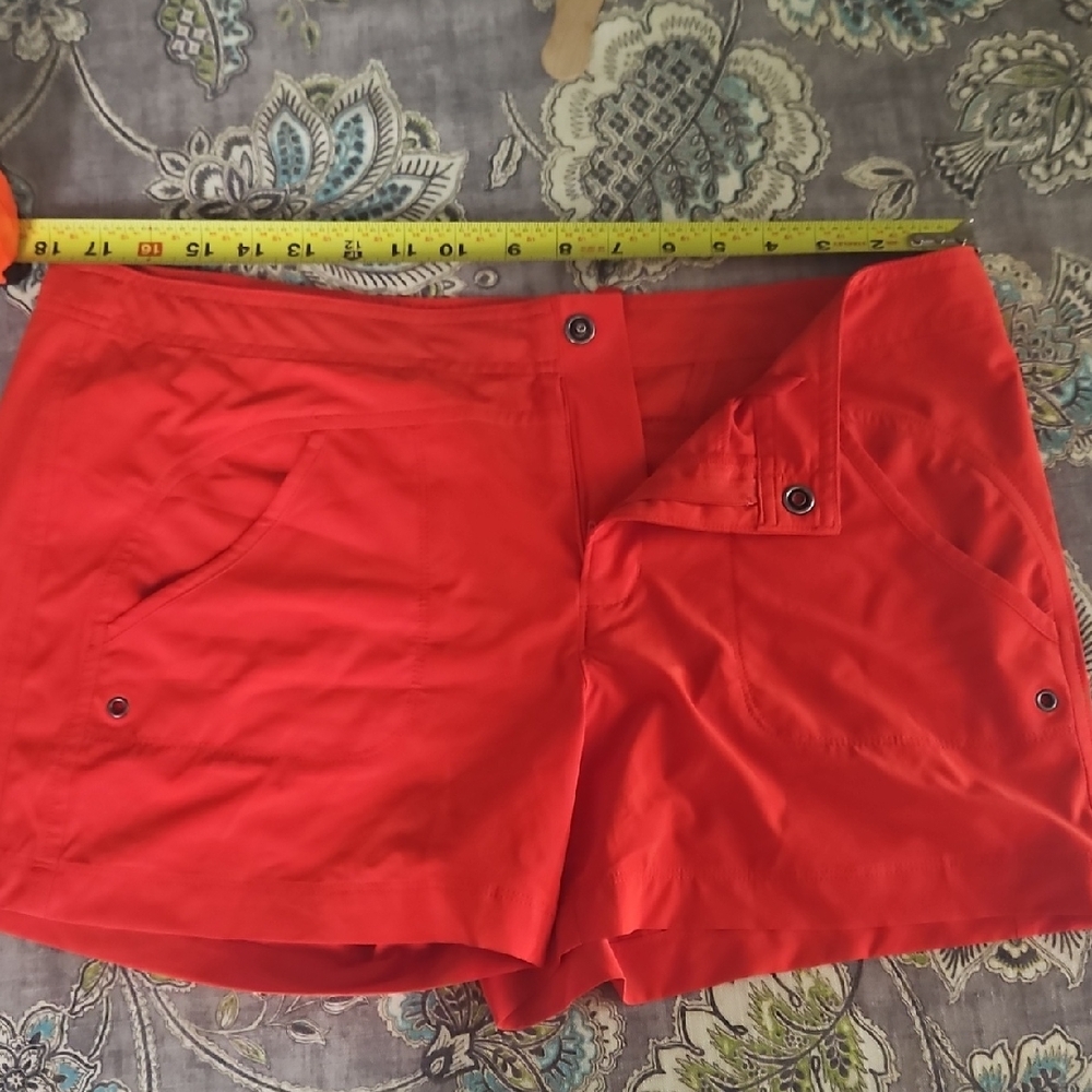 Women's Athleta Swim Surf Orange Red Shorts 12